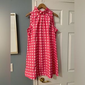 NWT Umgee Pink Polka Dot Bow Easter Dress L